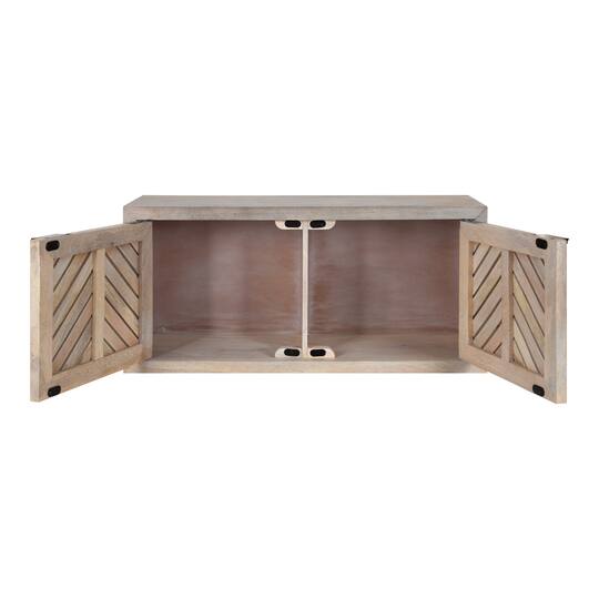 Kate and Laurel Mezzeta Decorative Wood Wall Cabinet